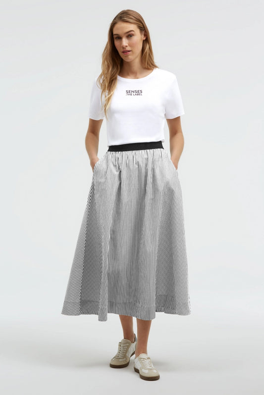 Senses. the label T-Shirt mit Back-Print - opticwhite