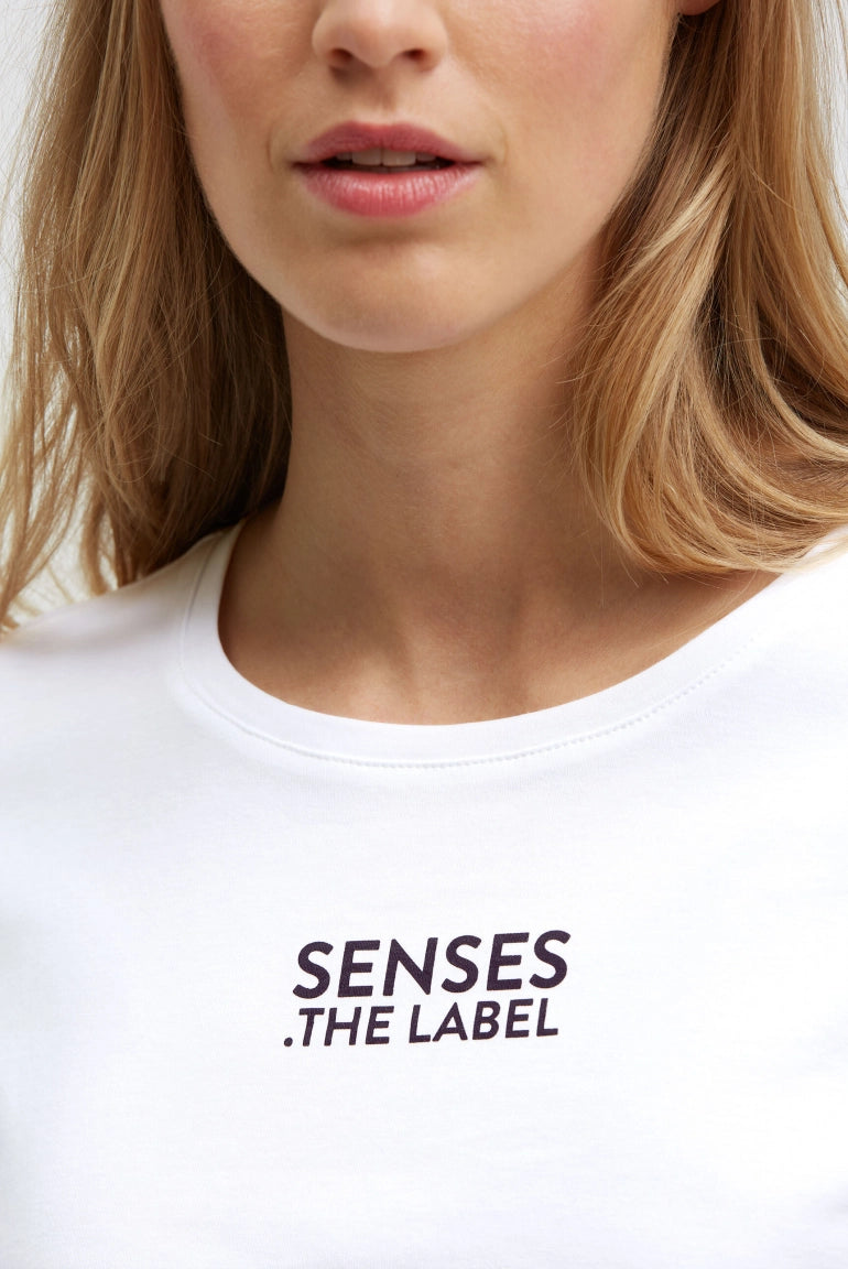 Senses. the label T-Shirt mit Back-Print - opticwhite