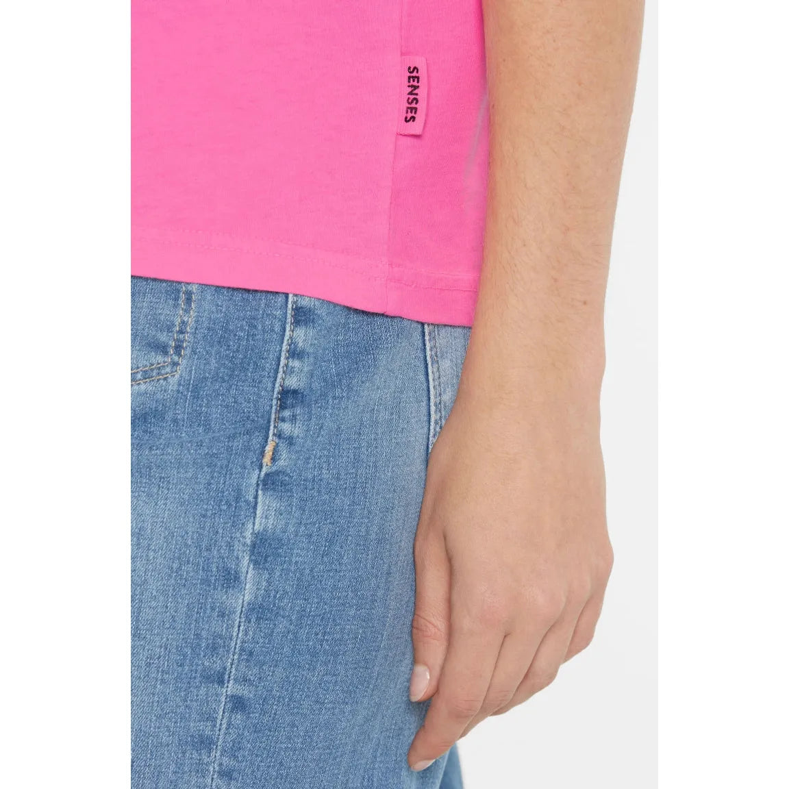Senses the label T-Shirt "Mon Coeur" -vivid pink