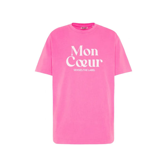 Senses the label T-Shirt "Mon Coeur" -vivid pink
