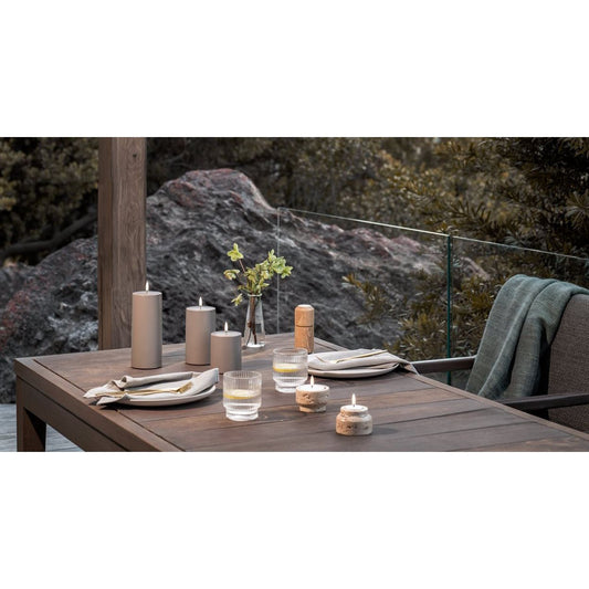Piffany Copenhagen uyuni /LED Pillar Candle -sandstone- 8,4 X 20cm / Outdoorkerze