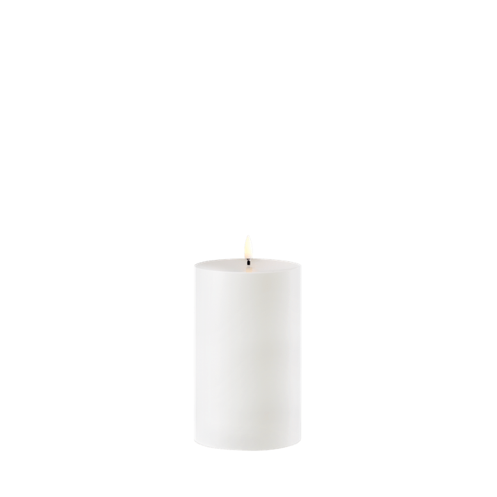 Piffany Copenhagen uyuni/ LED Pillar Candle -white- 8,4x15cm / Outdoorkerze