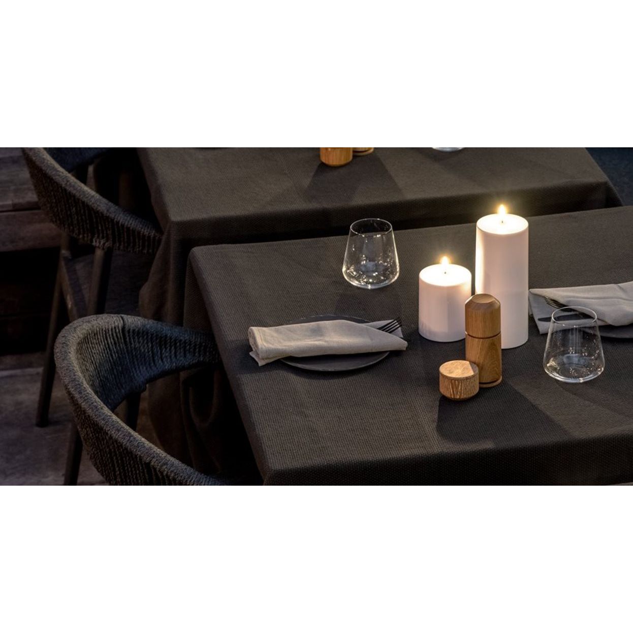 Piffany Copenhagen uyuni /LED Pillar Candle -white- 8,4 X 20cm / Outdoorkerze