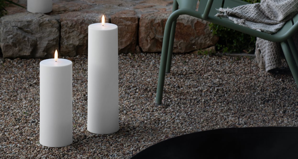 Piffany Copenhagen uyuni /LED Maxi-Pillar Candle - 12 x 40cm -Outdoorkerze