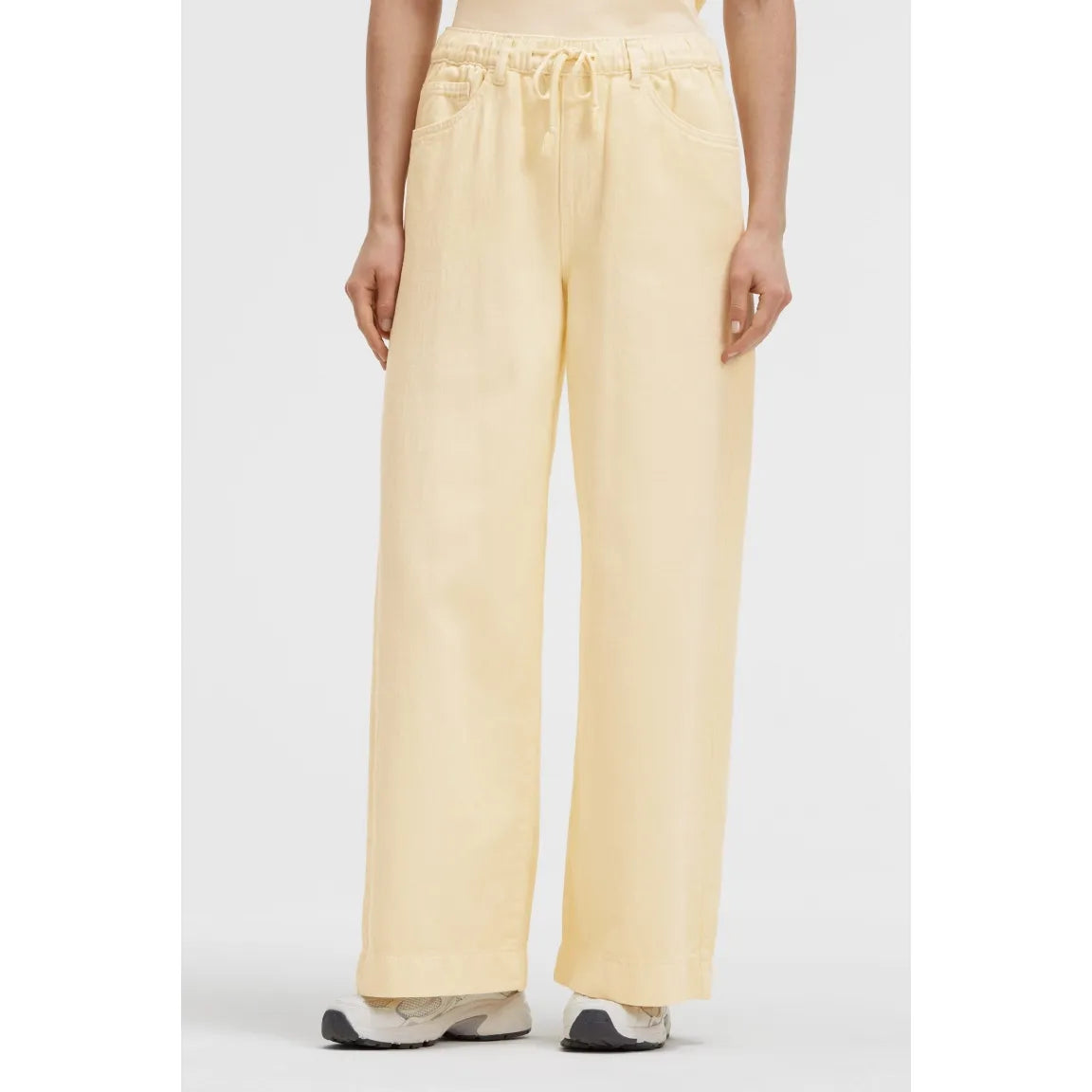 Senses. the Label Wide Leg Jeans AL:EX Mid Waist - butteryellow