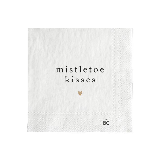 Bastion Collections Napkin/ Papierserviette - Mistletoe kisses