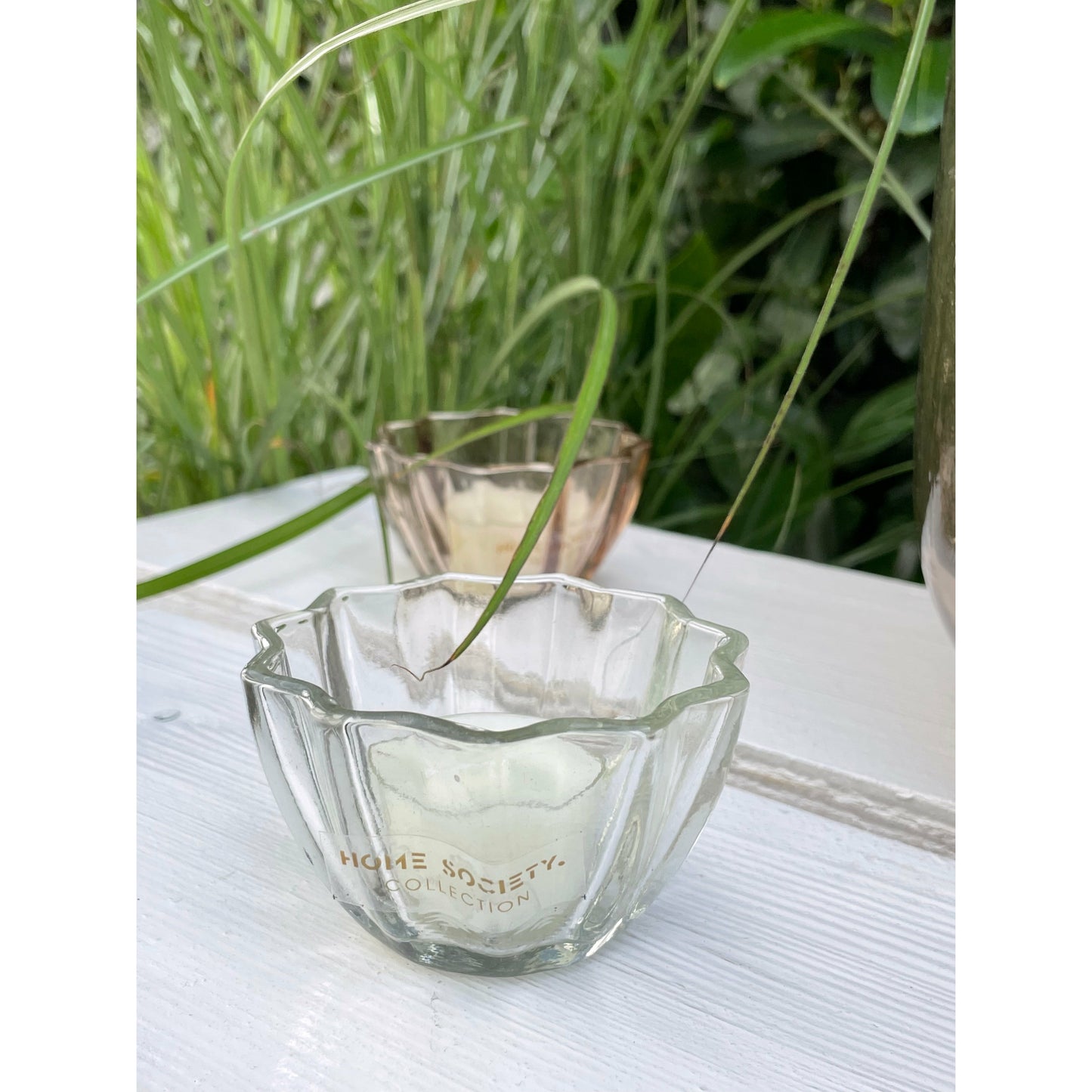 Kerzenglas - Madeira - Blume / klar
