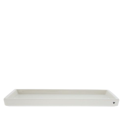 Bastion Collections rechteckiges Tablett / Tray rectangular white
