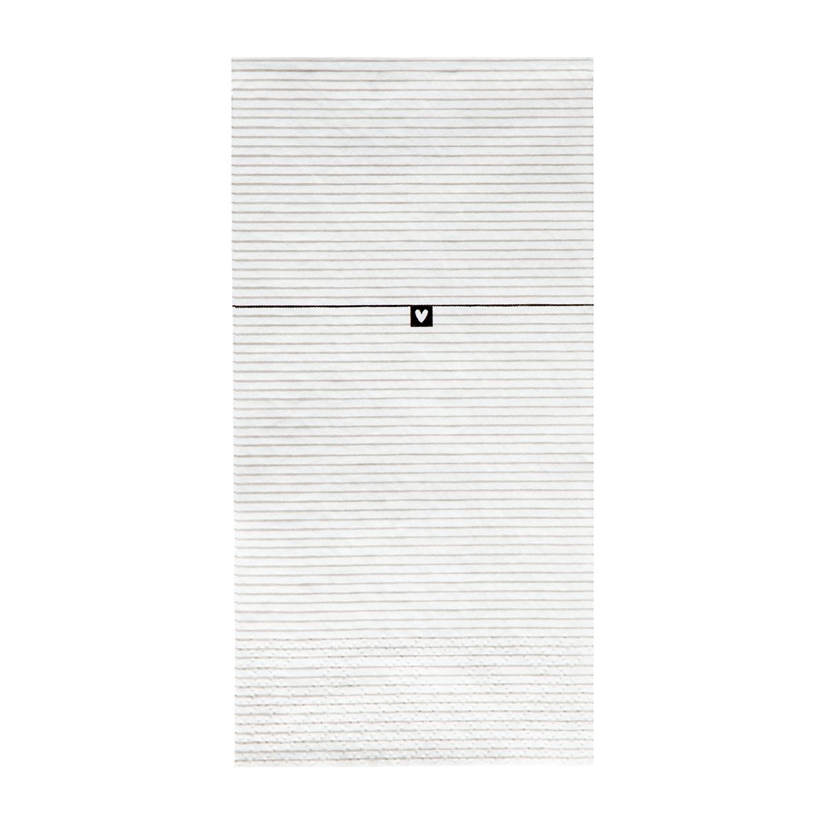 Bastion Collections Napkin / Papierserviette - white stripes -